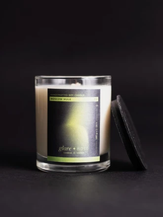 Candela al moscow mule in vetro